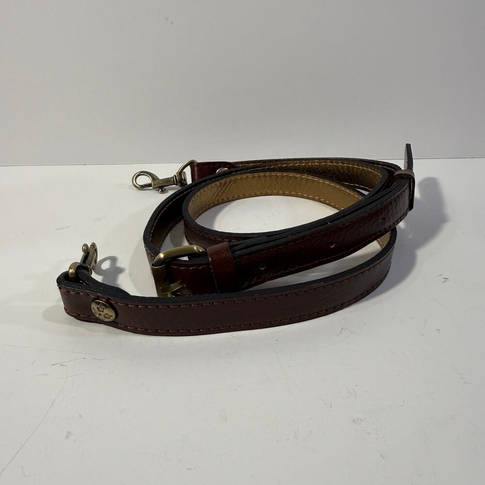 Patricia Nash Brown Leather Adjustable Crossbody Replacement Bag Strap Clip-on